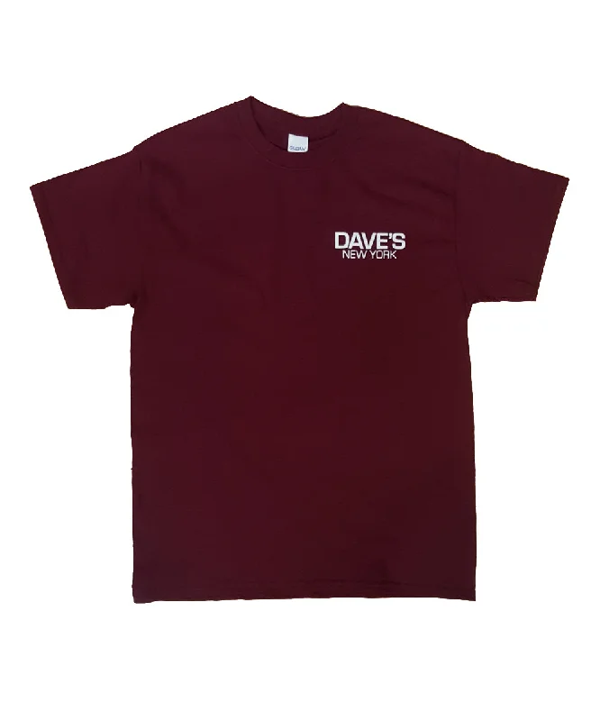 Graphic shirt Dave’s New York Work Logo Short Sleeve T-Shirt - Maroon