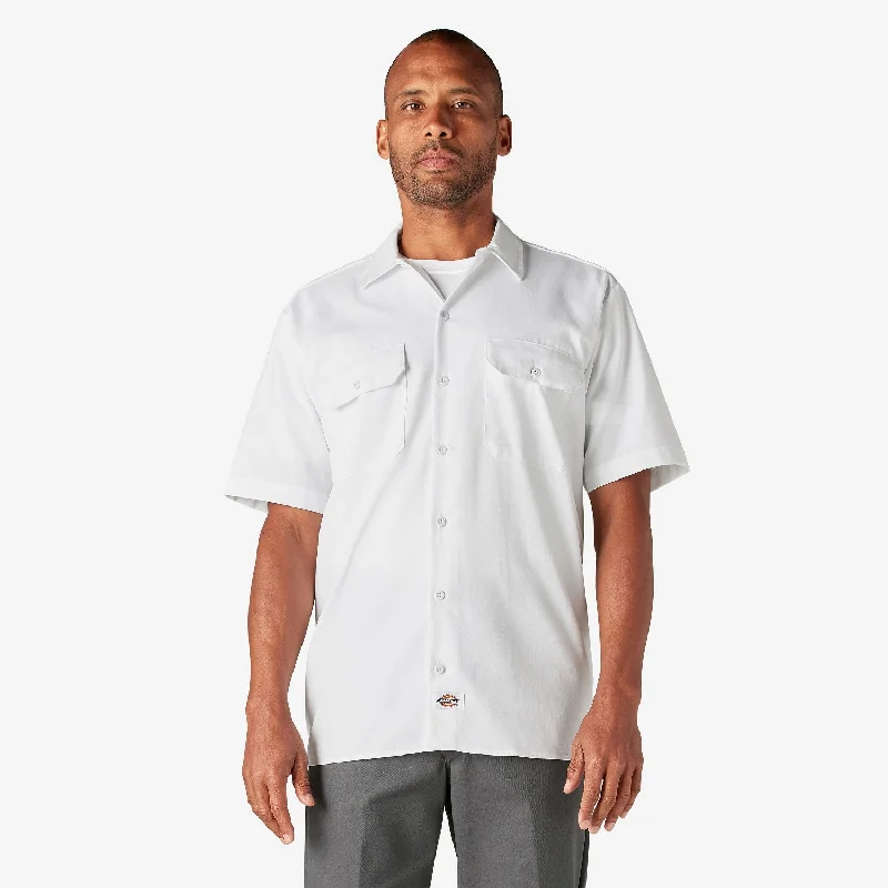 Flannel shirt Dickies Men's Short Sleeve Work Shirt_White