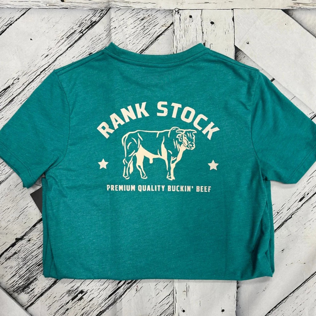 Denim shirt Hooey Men's Charbray Rank Stock Logo Tee in Teal