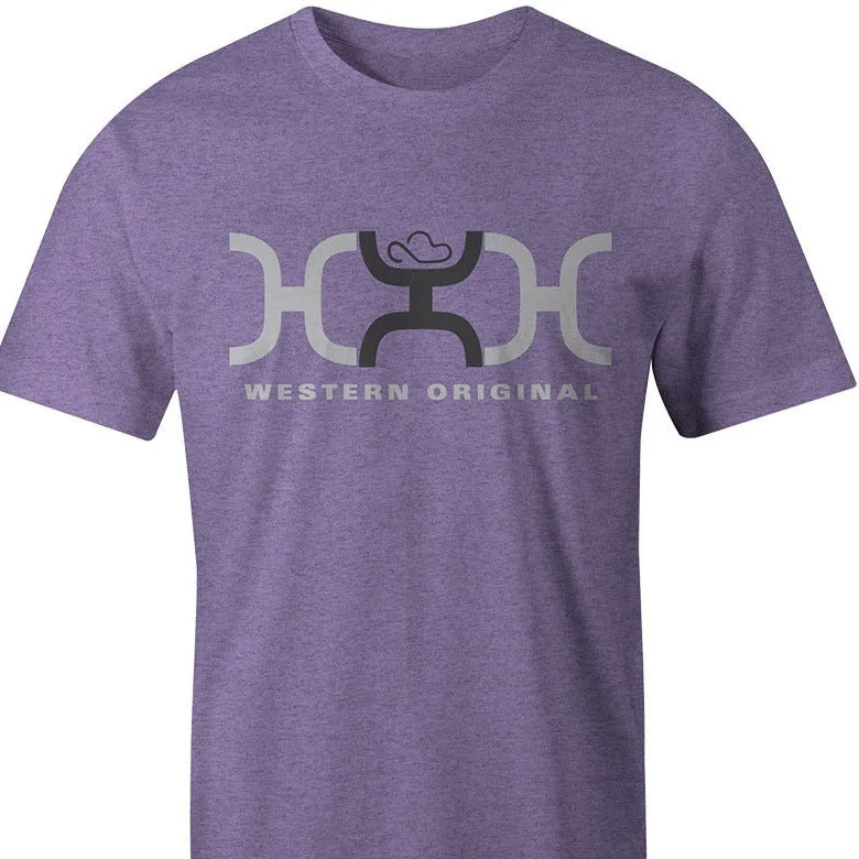 Plaid shirt Hooey Men's Loop Logo Tee in Purple