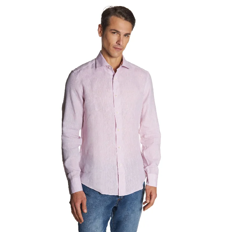 Military shirt LILAC LINEN SHIRT