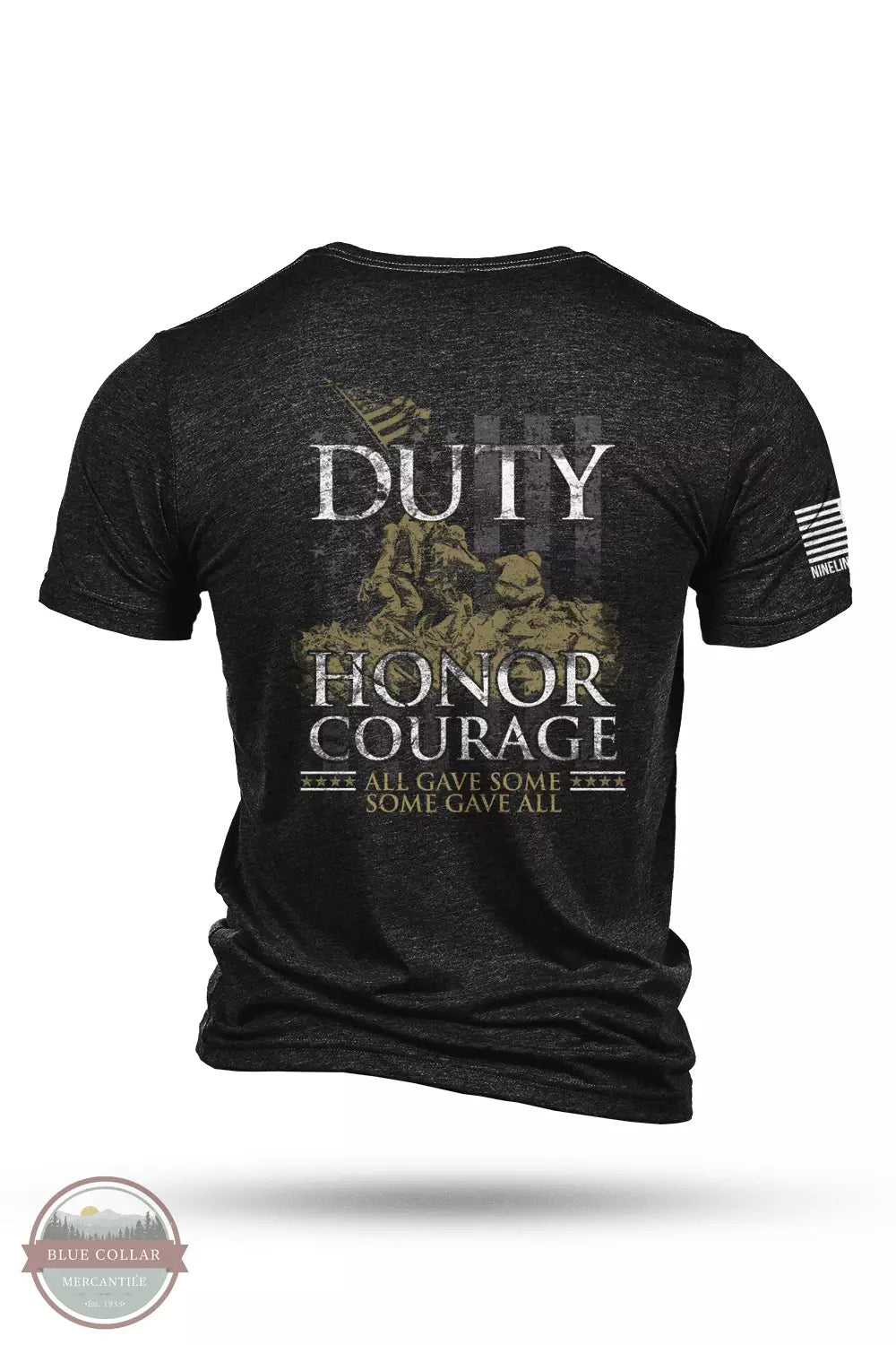 Faded shirt DUTYHONOR-TSTRI-CHARCOALBLACK Duty Honor Courage Short Sleeve T-Shirt