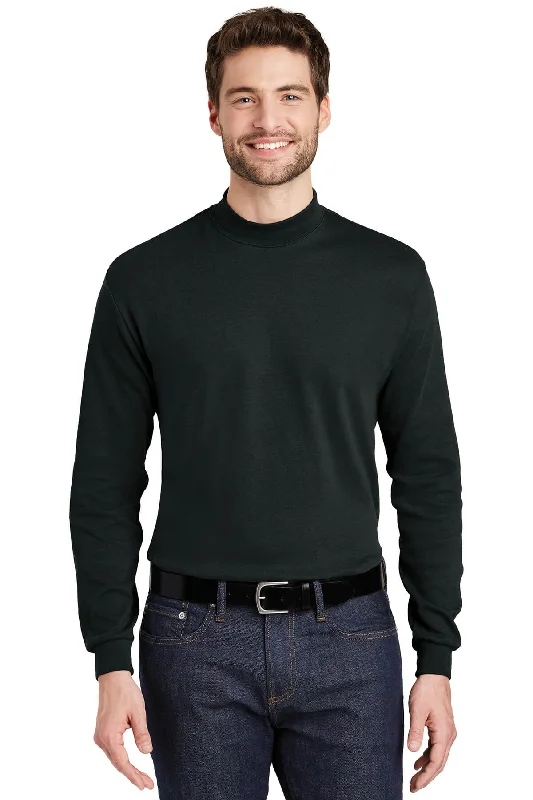 Denim shirt Port Authority Men's Long Sleeve Mock Turtleneck