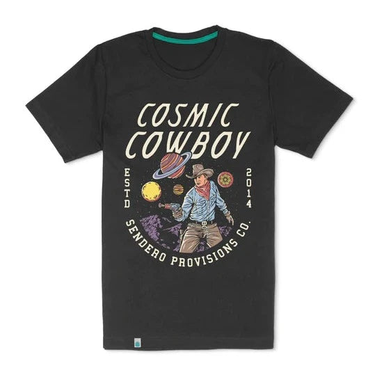 Loose fit shirt Sendero Provisions Co. Men's Cosmic Cowboy Graphic T-Shirt in Asphalt