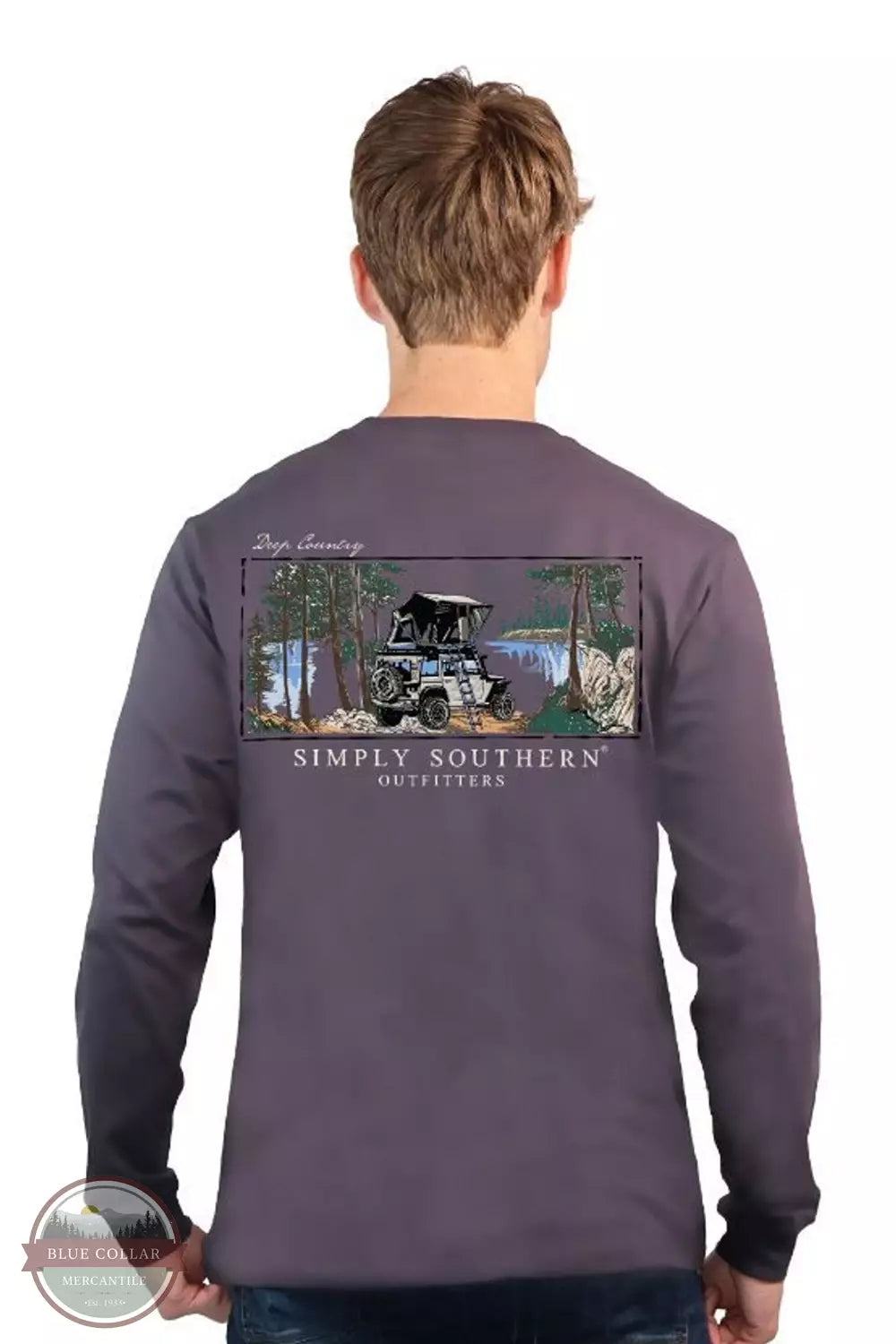 Western shirt ULS-DEEP-ROCK Jeep Camping Graphic Long Sleeve T-Shirt