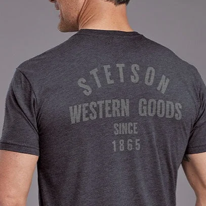 Hawaiian shirt Stetson Western Goods T-Shirt in Navy