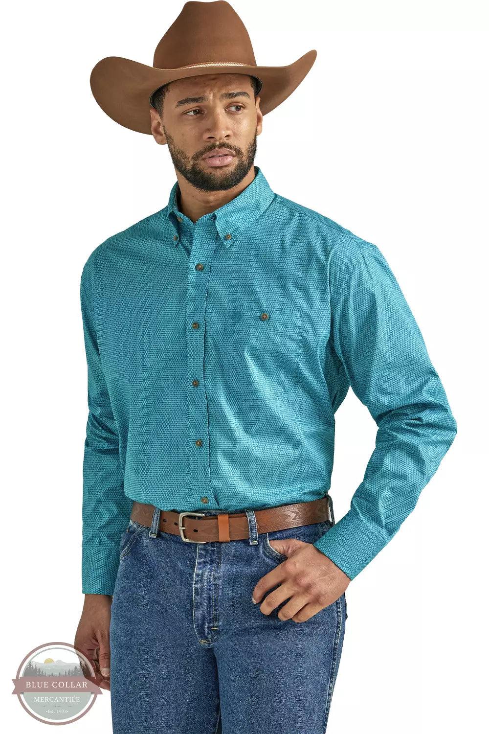 Checkered shirt 112338088 George Strait Long Sleeve One Pocket Button Down Shirt